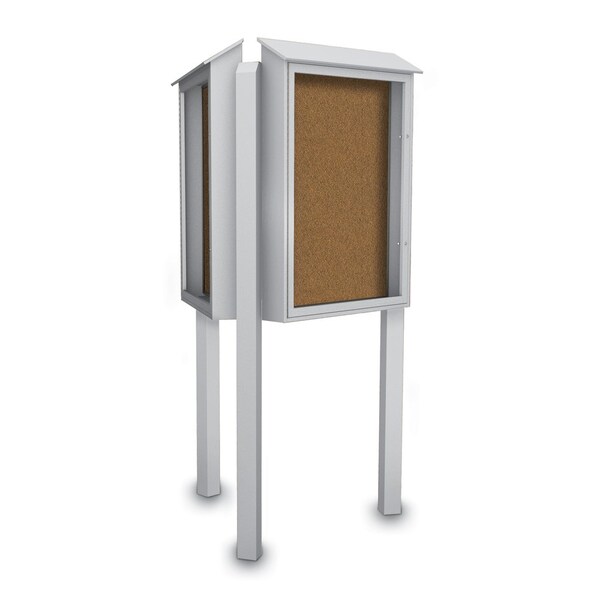 Sliding Door Indoor Enclosed Corkboard, 7